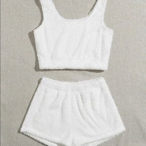 2 piece white pj set